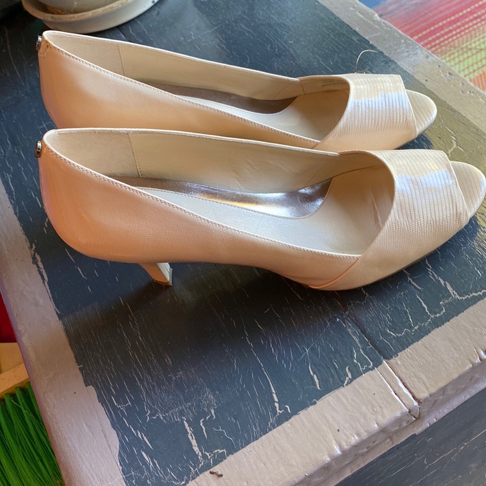 Parisa patent lizard heels